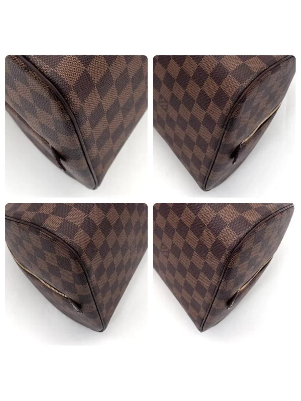 Louis Vuitton Damier Ebene Riviera MM Handbag Tote Brown